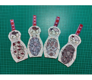 ADVENTSKALENDER 19. Dezember - Stickserie ITH - Anhänger Matroschka